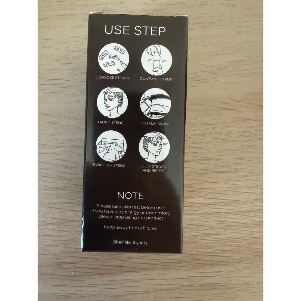 Eyebrow Stamp Stencil Kit Medium Brown Make Up Beauty Eyes Skincare New In Box - Picture 4 of 5
